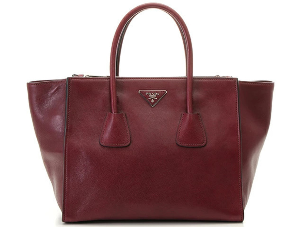 Prada bag Bordeaux Purple Brown leather